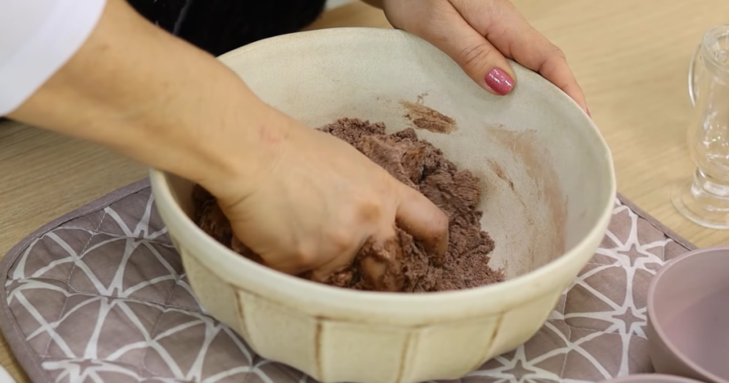 Biscoitinhos de café misturar massa