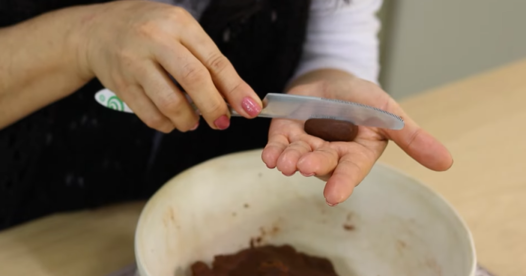 Biscoitinhos de café oval faca