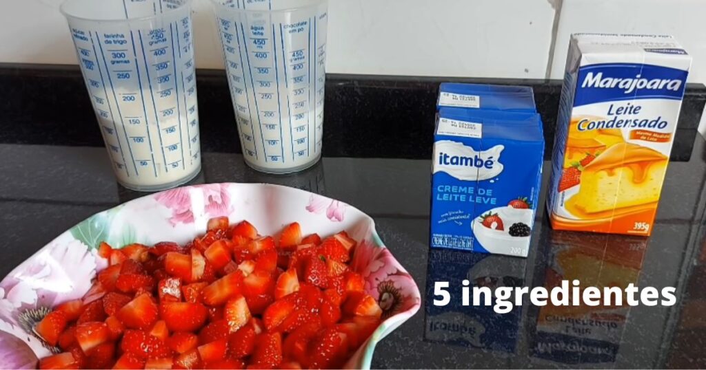 ingredientes sobremesa morango