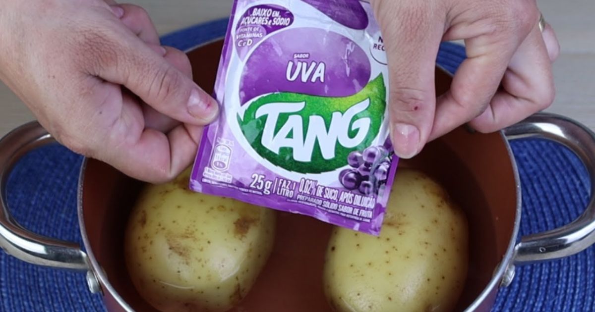 Batata com suco Tang