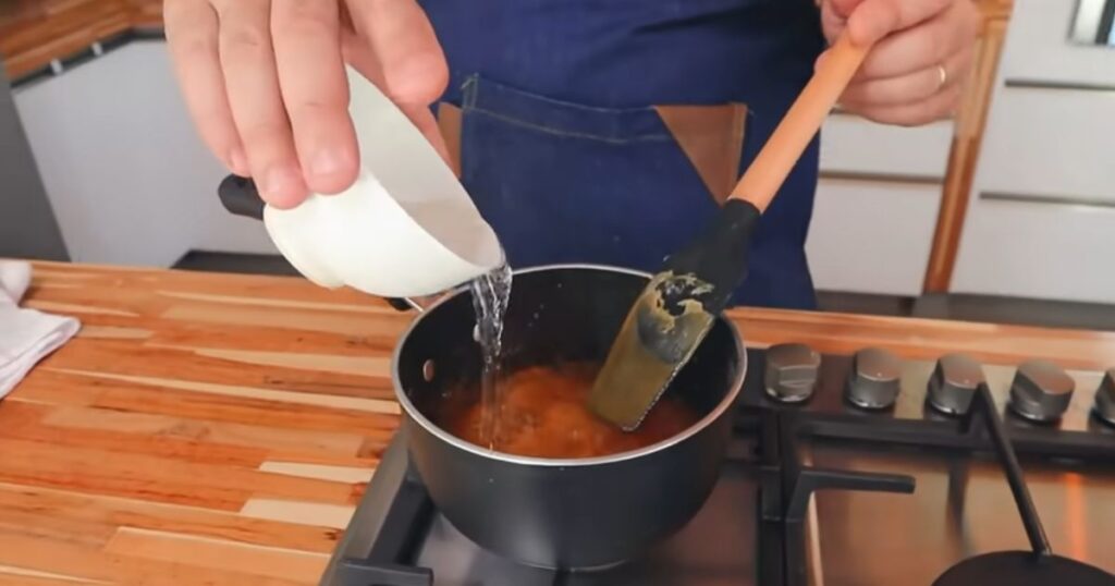 caramelo com agua