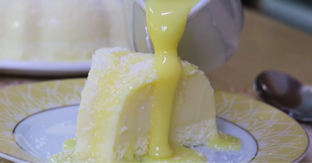 pudim de coco com calda