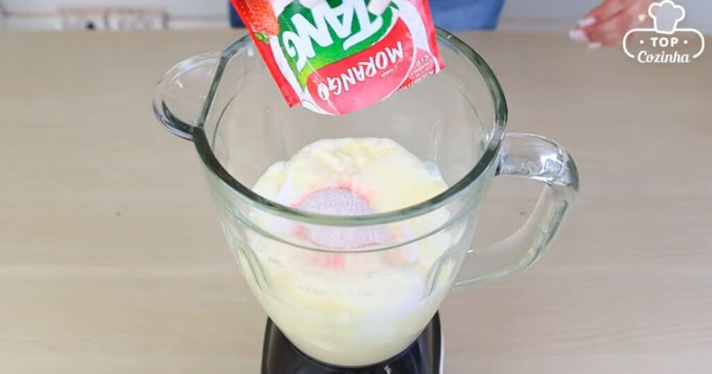 sobremesa de morango liquidificador