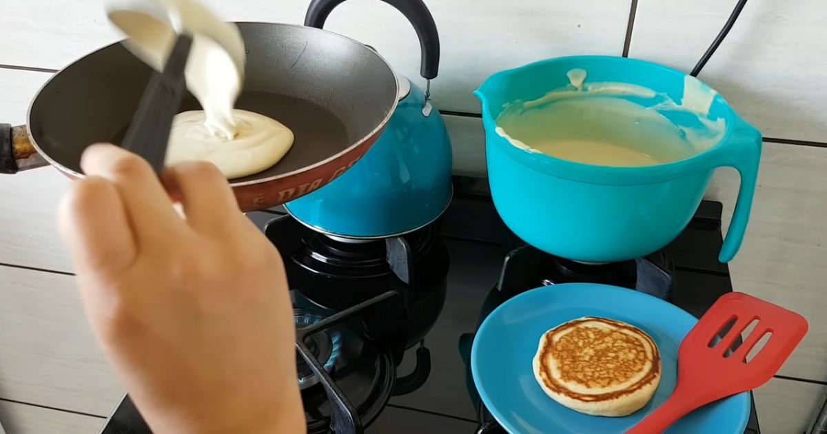 Panqueca Americana centro frigideira