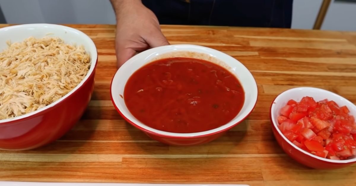 lasanha de frango molho de tomate