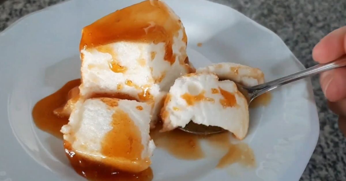 pudim claras 2 ingredientes