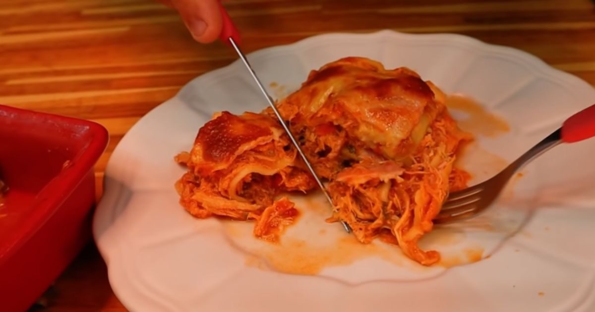 receita lasanha de frango travessa