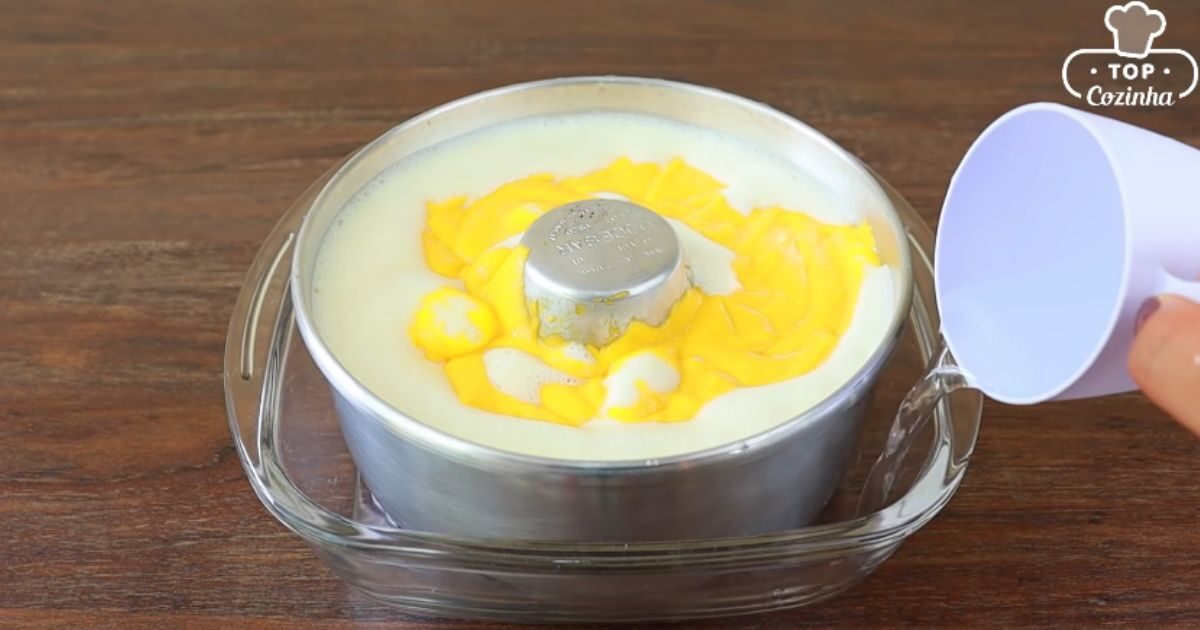 bolo pudim banho maria