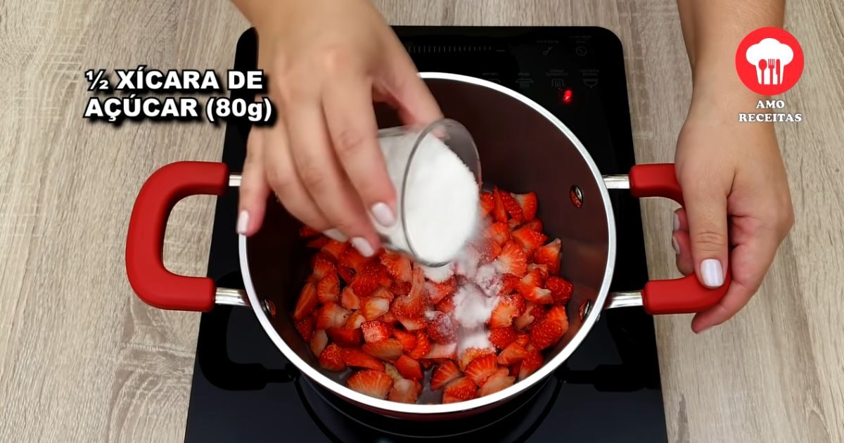 Geladinho Gourmet Morangos agua açucar