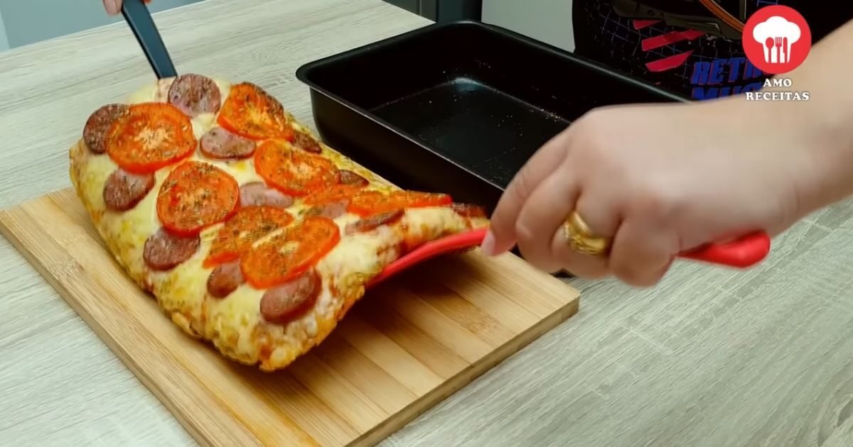 Pizza Fit Sem Farinha desenformar