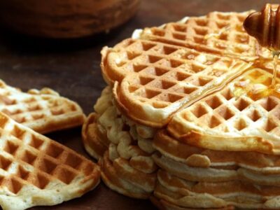 massa waffle receita