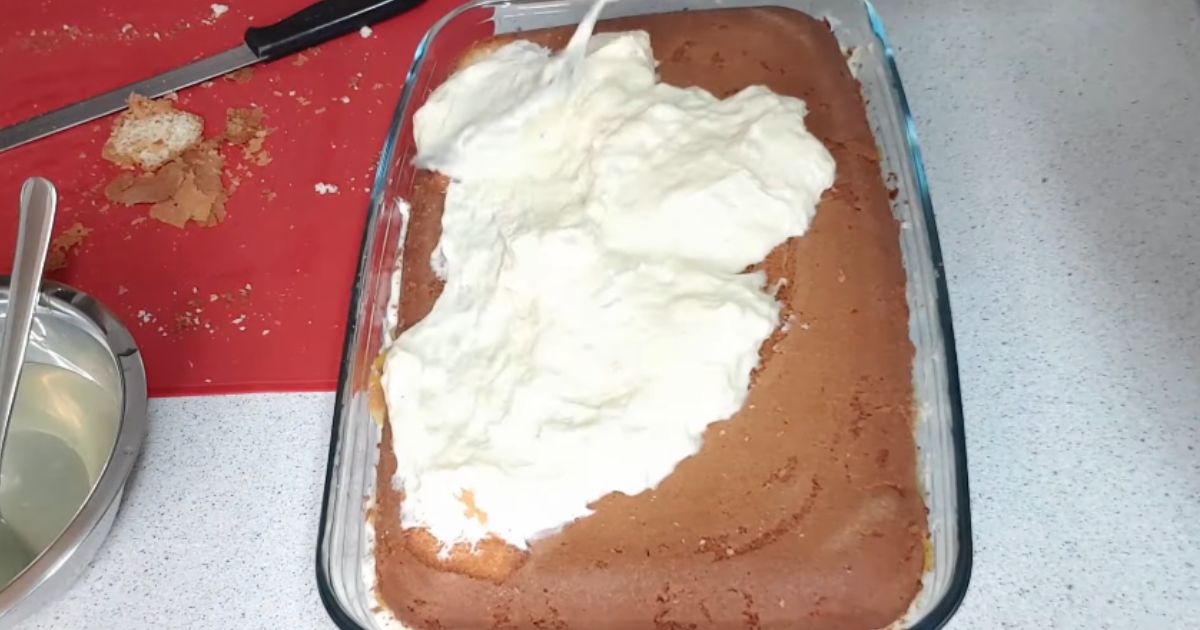 bolo gelado pessego recheado