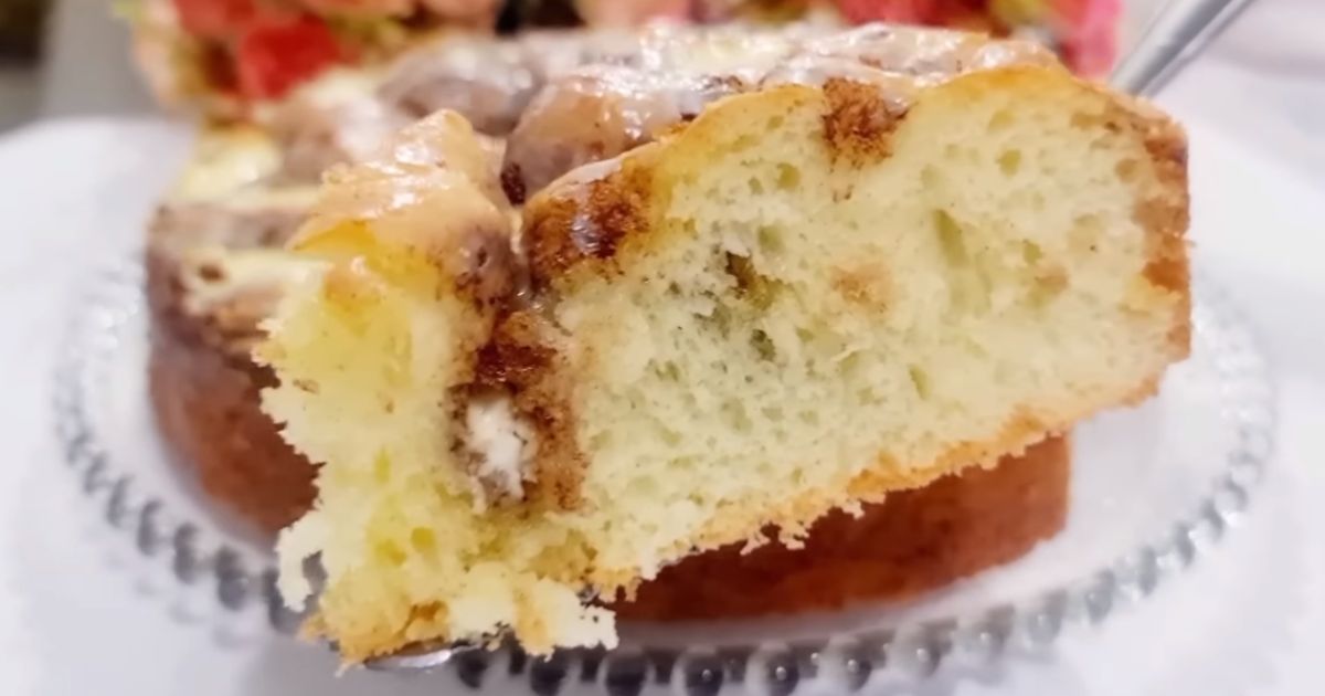 Bolo Sonho de Canela fatia