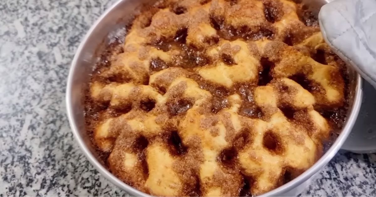 Bolo Sonho de Canela massa assada
