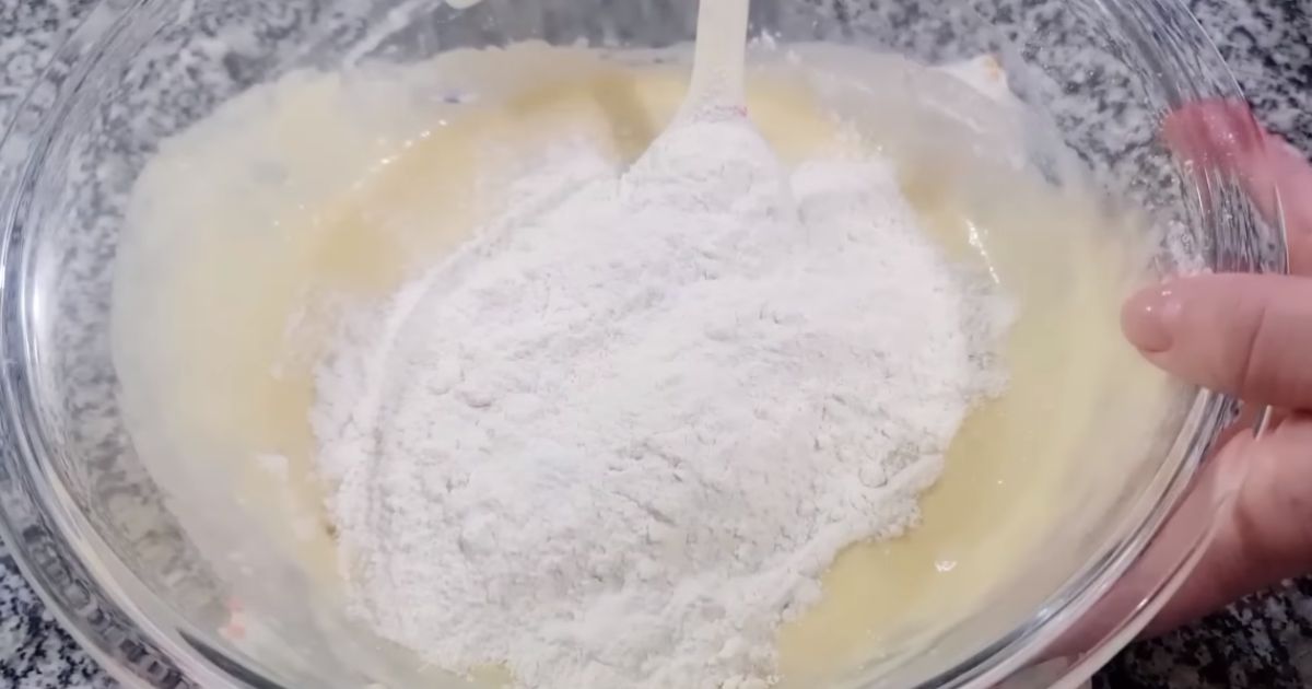 Bolo Sonho de Canela massa farinha metade