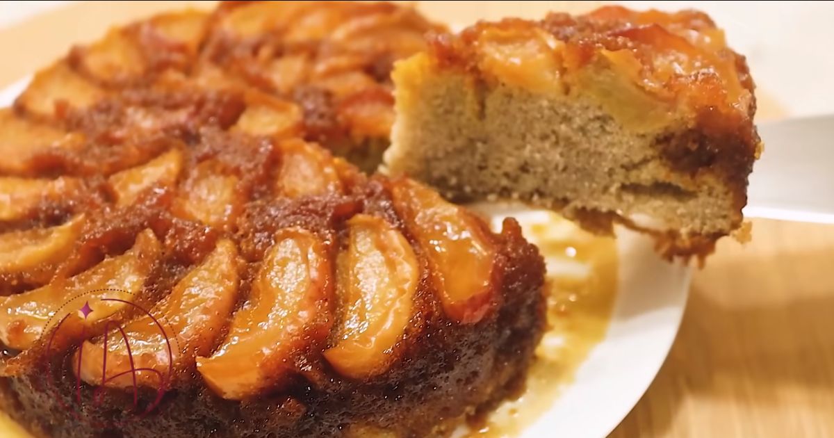 Bolo de Maçã fatia faca