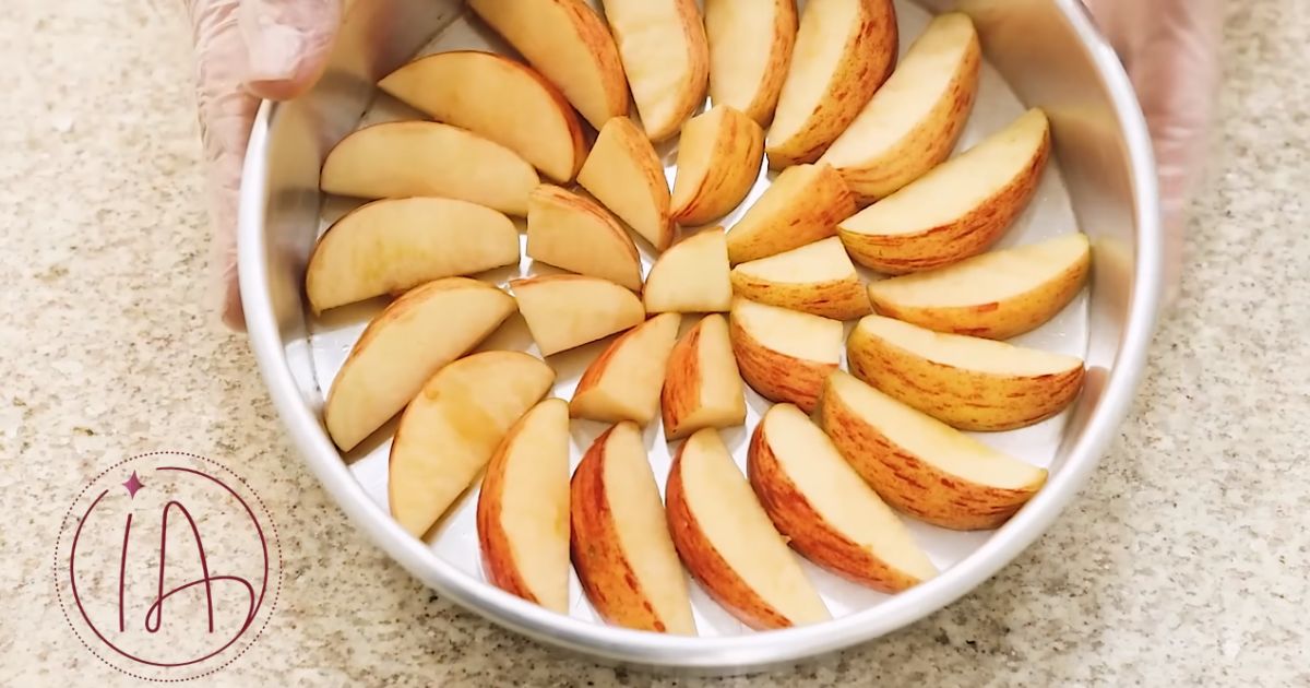 Bolo de Maçã fatias forma