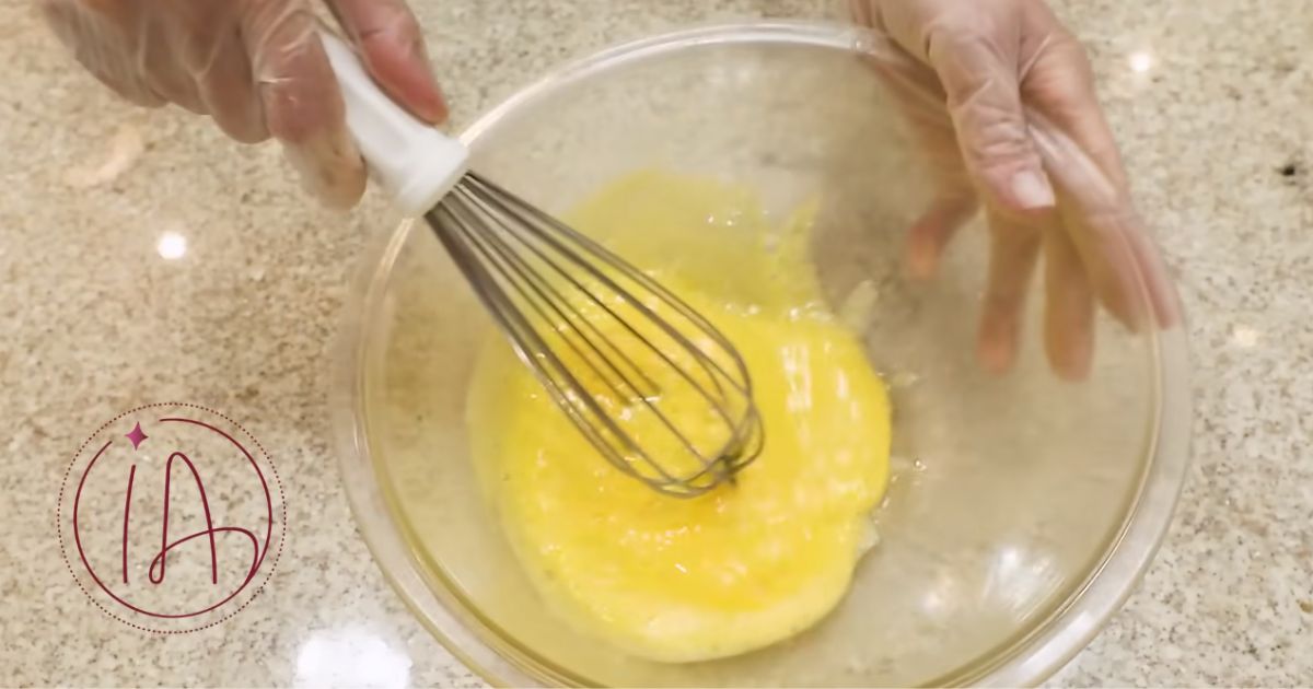 Bolo de Maçã ovo mexer