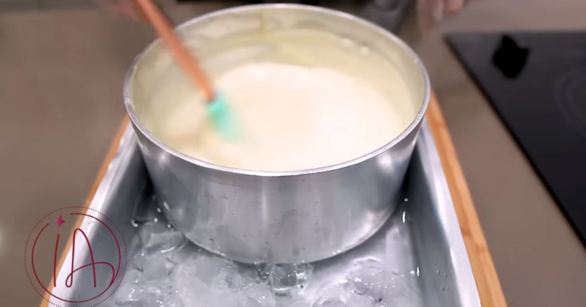 Sagu Sem Vinho leite mexer esfriar