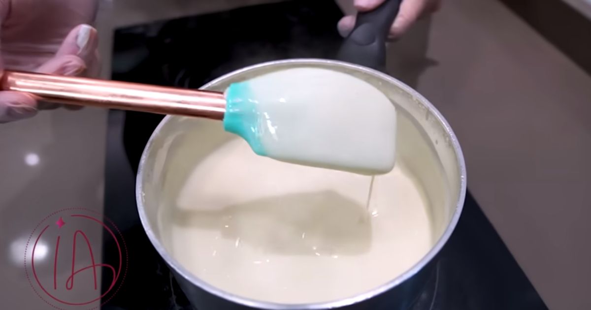 Sagu Sem Vinho leite mexer