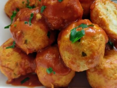 almondega frango caseiro