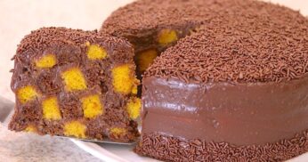 Bolo Xadrez de Cenoura e Chocolate