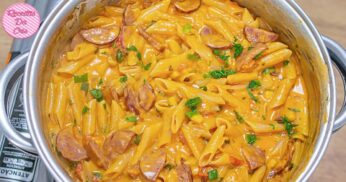 Macarrão Penne Cremoso com Calabresa