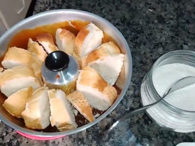 pudim pao frances liquidificador