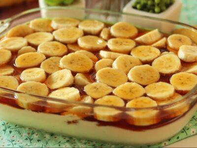 sobremesa banana travessa gelada