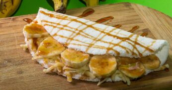 Tapioca de banana com canela