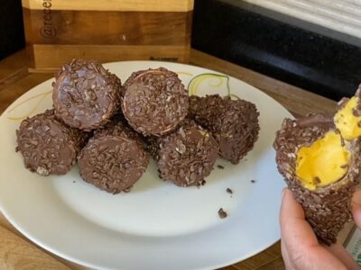 Cone de Maracujá com Chocolate