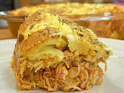 Torta de frango cremosa