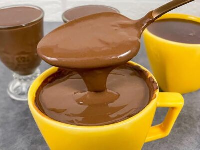 chocolate quente cremoso amido