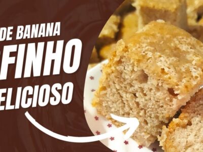 Bolo de Banana Fofinho e Delicioso O Sabor Irresistível Para Seu Café da Tarde!