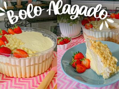 Receita Super Fácil de Bolo Alagado 4 Leites Sabor e Textura Que Encantam!