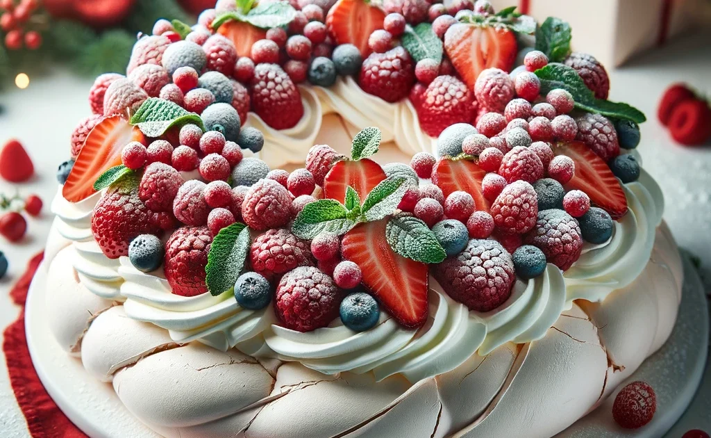 pavlova frutas vermelhas