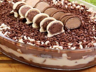 Pavê de Bombom com Creme de Ninho e Chocolate Sobremesa Irresistível para o Ano Novo!