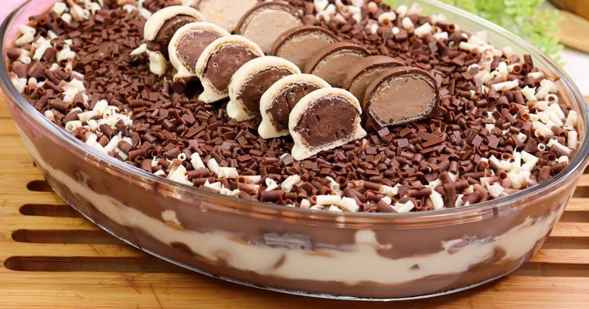  Pavê de Bombom com Creme de Ninho e Chocolate: Sobremesa Irresistível para o Ano Novo!