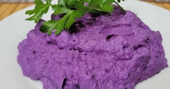 Purê de repolho roxo
