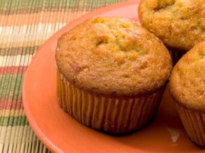 Muffins de banana e aveia