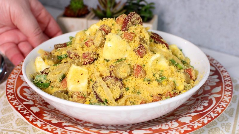 Farofa De Natal Com Calabresa