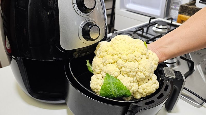 Faça Para O Natal Essa Couve-Flor Na Air Fryer