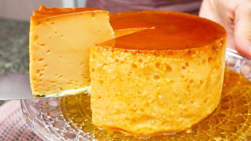 Fiz O Famoso Pudim Sem Forno Que Está Viralizando! Rápido, Fácil, Textura Incrível