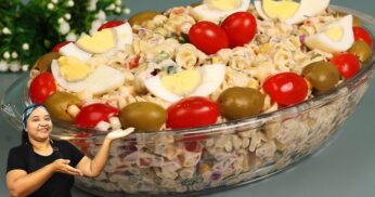 Macarronese Deliciosa Para Ceia De Natal, Simples E Fácil Salada De Macarrão Cremosa E Refrescante